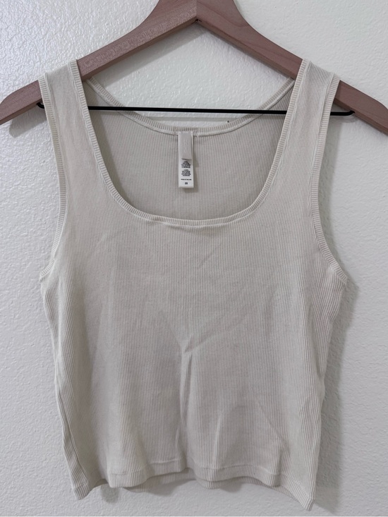 SKIMS Tops - SKIMS Ribbed Scoop Tank Top - Light Cream